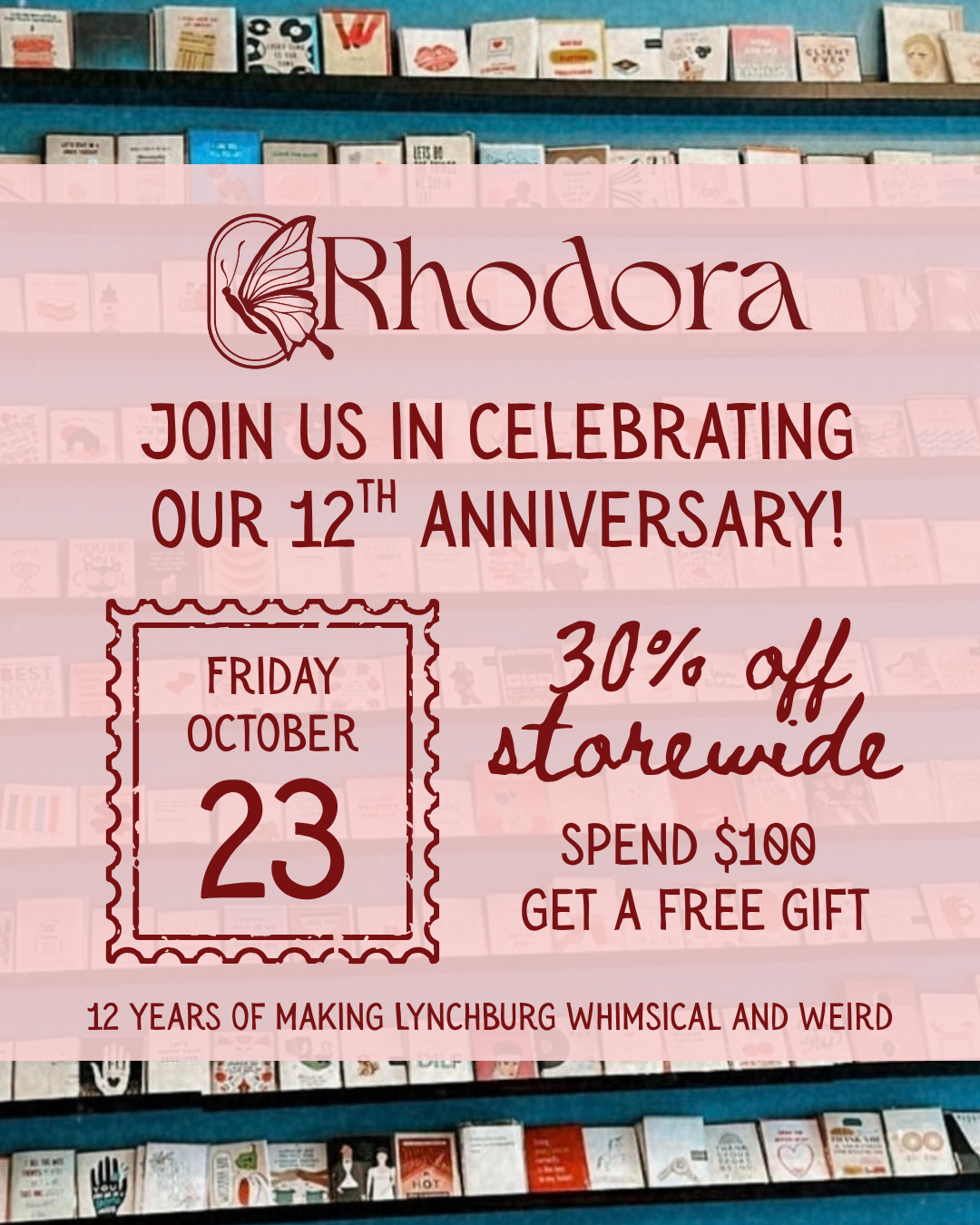 12th Anniversary at Rhodora